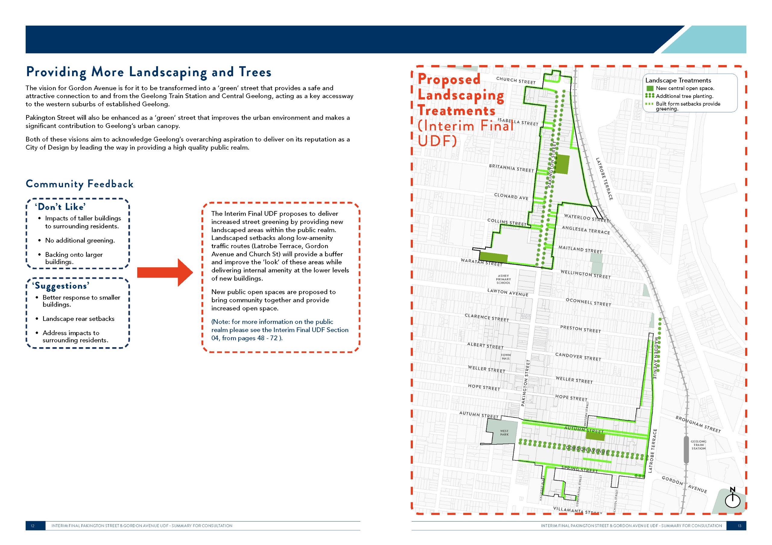 Brochure Sub Page Pakington Street (Geelong West) and Gordon Avenue