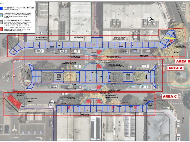 Plan of construction works area