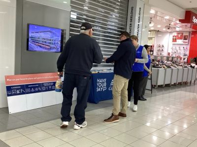 Engaging at Shopping Centre