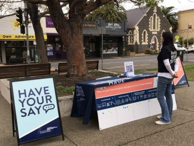 Outside Geelong West Town Hall